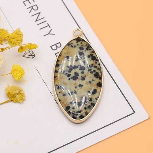 Miniatura 9 de LE SKY 6 colgantes de piedra natural con forma de marquesa, piedra de ágata de cristal curativo para hacer joyas, collares, aretes