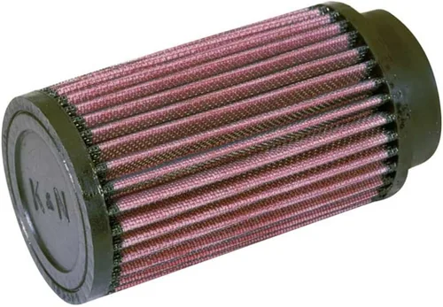 K&N Filtro de aire universal con abrazadera original de alto flujo: alto rendimiento, premium, lavable: diámetro de brida: 2.5 pulgadas, altura del