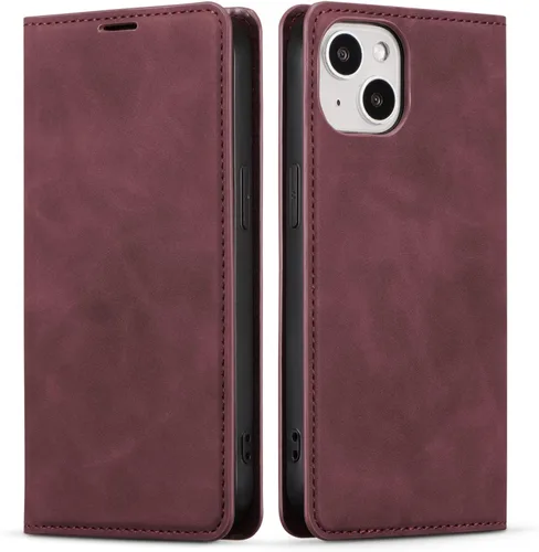 Miniatura 10 de QLTYPRI Funda para iPhone Air, Funda de piel sintética premium TPU parachoques con tarjetero Kickstand adsorción magnética oculta a prueba de golpes