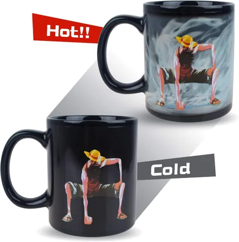 Miniatura 2 de Taza de café cambiante Luffy de una pieza Taza de café de cerámica reactiva sensible al calor