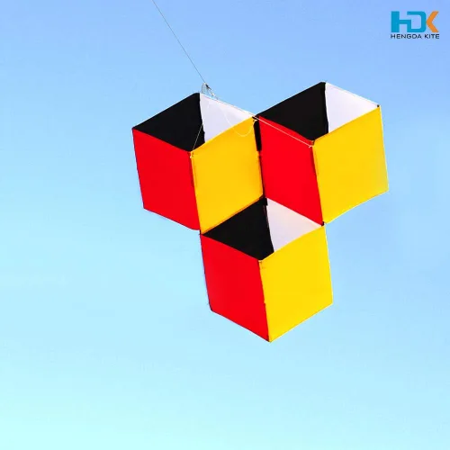 Miniatura 3 de HENGDA KITE para adultos, caja de cubo mágico 3D, cometa de una sola línea, volar, juguetes al aire libre, playa, parque