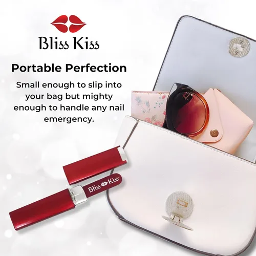 Miniatura 5 de Lima de uñas con punta de cristal, de Bliss Kiss, S, Rojo