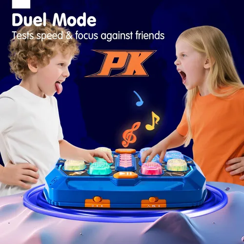 Miniatura 5 de hahaland Juguetes para edades de 5 a 7 años – Juego interactivo Whack A con sonido y tallo de luz Montessori juguete para niños de 3, 4, 5, 6, 7