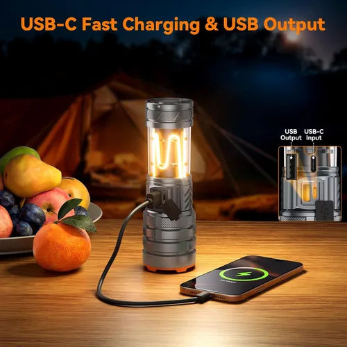 Miniatura 6 de Linternas de camping ADDplus, linterna recargable súper brillante de 90000 lúmenes y 5000mAh con 11 modos, linterna LED ajustable impermeable