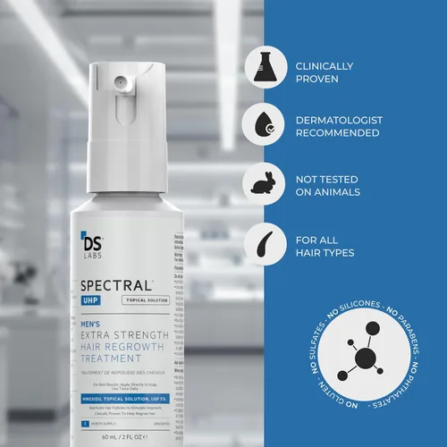Miniatura 7 de DS Labs Spectral.UHP - Suero de densidad capilar al 5%, fórmula tópica extra fuerte para cabello de aspecto más grueso, se dirige al adelgazamiento
