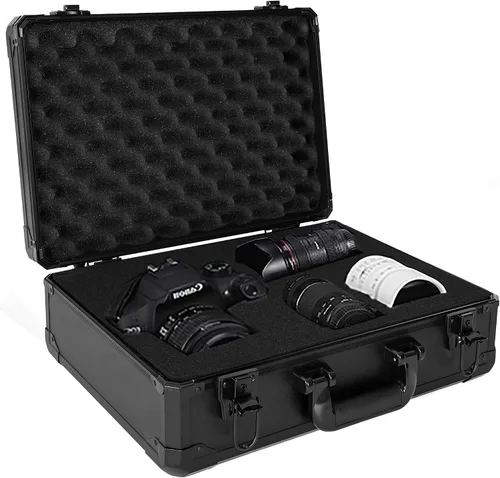 Miniatura 4 de Funda protectora rígida a prueba de golpes resistente al agua con inserto de espuma personalizado para cámara, etc., 13.5 x 11.6 x 6 pulgadas