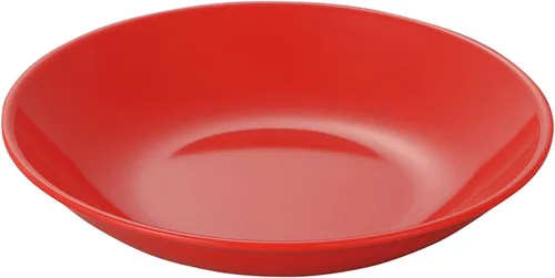 Nagao SP-115R Unbreakable Tableware, Round Plate, Red, Deep Plate, 7.9 inches (20 cm), Made in Japan 02: Rojo