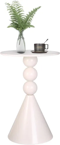 Mesa redonda de Martini de metal, mesa auxiliar de tambor vintage, mesita de noche moderna, mesas de centro para espacio pequeño, sala de estar,