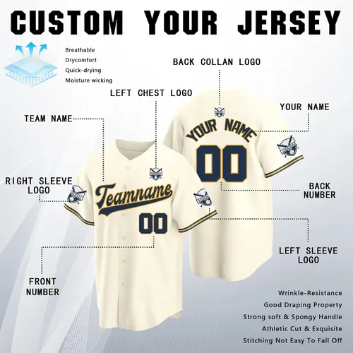 Miniatura 2 de Camiseta de béisbol personalizada cosida con el nombre del equipo, número de equipo, camisas con logotipo, uniforme deportivo impreso para hombres