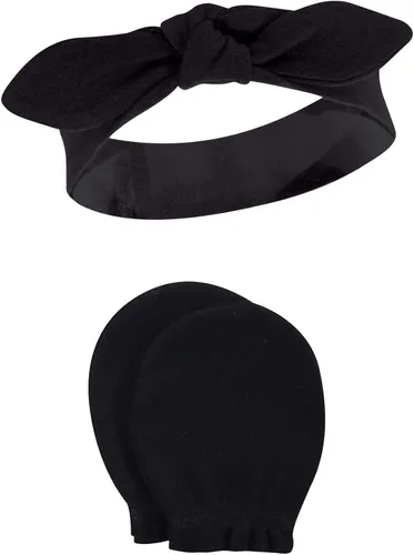 Miniatura 126 de Hudson Baby Conjunto de diadema de algodón y manoplas para rascar para bebé