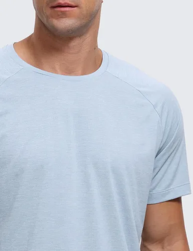 Miniatura 5 de CRZ YOGA Crewneck Workout Shirts for Men - Quick Dry Running Athletic T-Shirts Lightweight Basic Tops