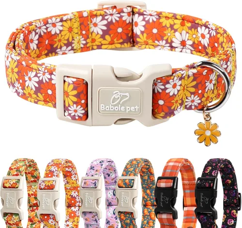 Miniatura 51 de Collar de otoño para perro, lindo collar de cachorro con hojas de otoño, ligero, cómodo, ajustable, para mascotas pequeñas, medianas y grandes
