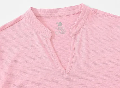 Miniatura 89 de Gopune Polo de golf con cuello en V para mujer, sin cuello, manga corta, ligera, de secado rápido, camisetas de tenis para correr