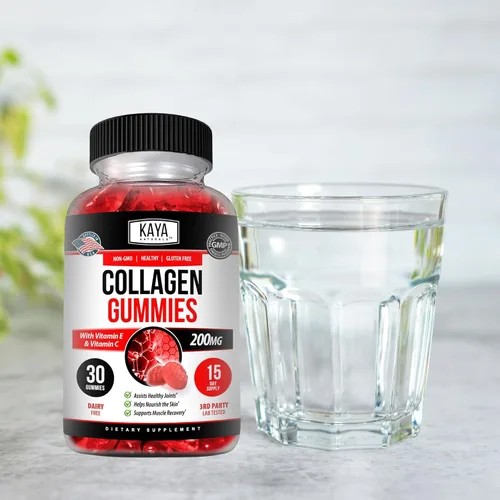 Miniatura 6 de Kaya Naturals Gomitas de colágeno para hombres y mujeres, suplemento Gomitas hechas en la naturaleza – 1000 mg de colágeno hidrolizado, vitamina