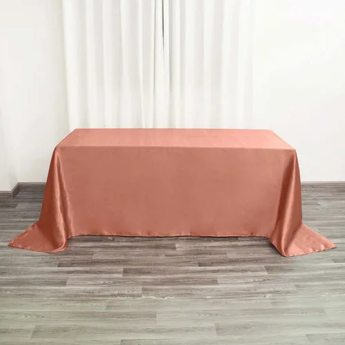 Miniatura 110 de Efavormart - Mantel rectangular de satén, 90 x 132 pulgadas, suave, oblongo, lavable, mantel decorativo de tela sedosa para bodas, fiestas, Plata