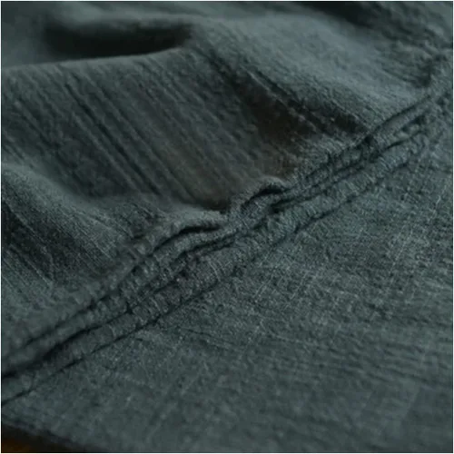 Miniatura 8 de Queenbox Tela de lino de algodón sólido de 19.7 x 53 pulgadas, tela de costura fina lisa hecha a mano para vestidos, ropa, manualidades, color negro