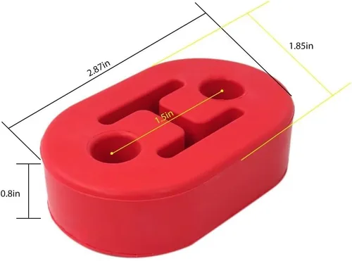 Miniatura 2 de 4 silenciadores universales de goma de repuesto para tubo de escape de 2 agujeros, soporte de montaje de buje para Ford Crown Victoria Base Sedan