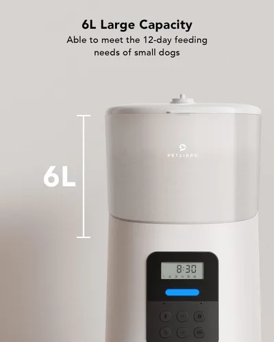 Miniatura 4 de PETLIBRO - Comedero automático para gatos, dispensador automático de alimentos secos, depósito de 1.6 galones (6 litros), tapa de bloqueo giratorio