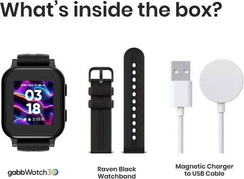 Miniatura 4 de Gabb Watch 3e - Reloj inteligente para niños, rastreador GPS, sin redes sociales ni Internet, teléfono para niños de 5 a 12 años, botón SOS, Gris