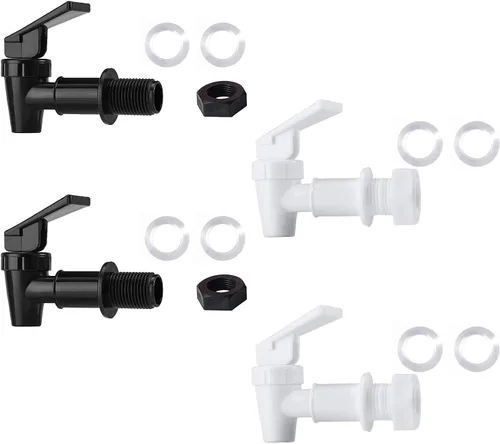 Miniatura 8 de HUI NING - Espiga de agua, grifo de plástico sin BPA, grifo de repuesto universal para cubo de 5 galones, barriles de vino, sistemas de filtración