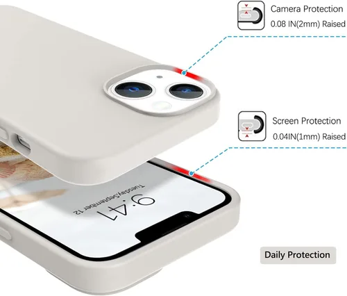 Miniatura 72 de GUAGUA Funda compatible con iPhone 17 Pro Max de 6.9 pulgadas, silicona líquida, goma de gel suave, delgada, forro de microfibra delgada