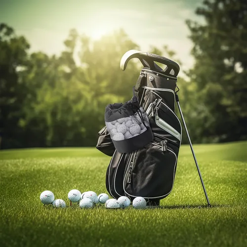 Miniatura 4 de JJUNW 2 bolsas de almacenamiento para pelotas de golf, bolsas de malla de nailon para pelotas de golf, bolsa de golf, organizador de bolsas de golf