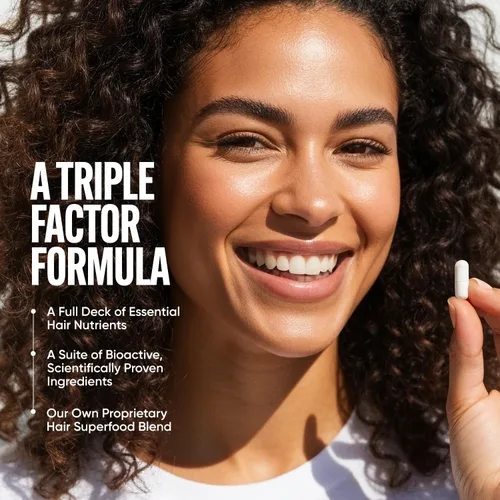 Miniatura 8 de TRU BLOOM Vitaminas para el crecimiento del cabello, clínicamente probadas y dermatológicamente probadas para crecer un cabello más completo
