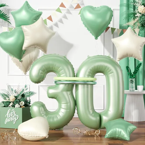 Miniatura 20 de Globos dorados de color champán con el número 11, globos de oro claro, globo de aluminio dorado con forma de corazón con estrella y globo largo