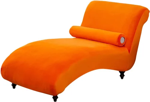 Funda de terciopelo para tumbona grande sin brazos, funda para tumbona larga y curva, protector de muebles de mascotas, lavable a máquina, funda