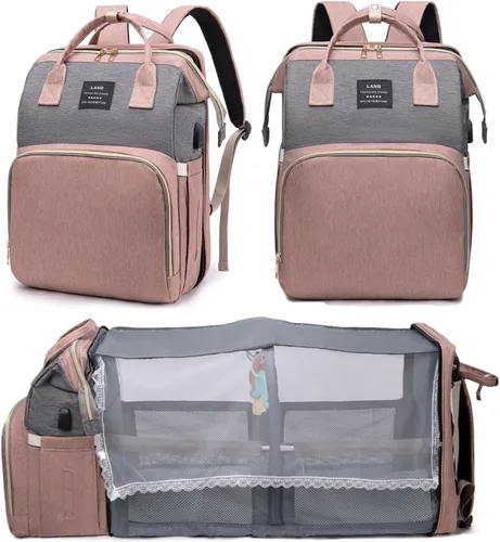 Miniatura 13 de Mochila de pañales azul para mamá: bolsas de bebé grandes con cambiador para niños pequeños, niñas, mujeres, papá, mamá, hombres, mochila de viaje