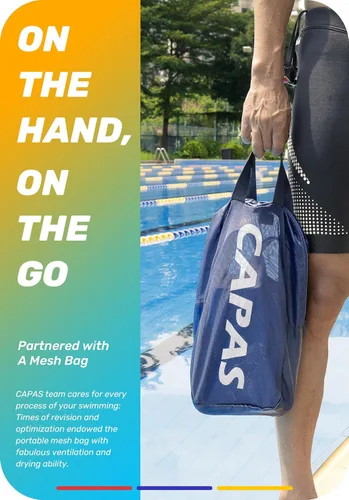 Miniatura 6 de CAPAS Aletas de Entrenamiento de Natación Pro con Bolsa de Malla, Aletas de Natación Profesionales Cortas de Silicona, Aletas de Talón Abierto