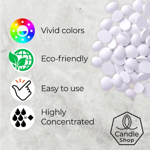 Miniatura 2 de Tinte blanco para velas de 2 onzas para fabricación de velas de soja, tintes de cera de velas altamente concentrados, chips de tinte