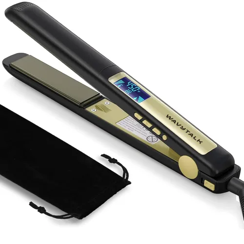 Miniatura 9 de Plancha plana de pelo Pro de Wavytalk, plancha plana 100% de titanio puro para deslizamiento fácil, alisador y rizador para todos los peinados