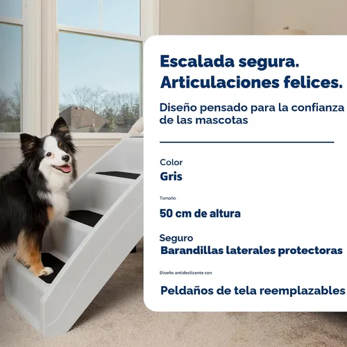 Miniatura 4 de PetSafe CozyUp - Escaleras plegables para perros, escalones portátiles para interiores y exteriores para mascotas, para cama, sofá y automóvil, Gris