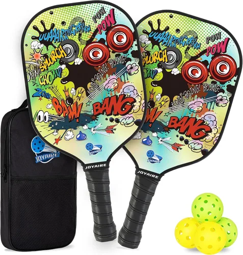 Miniatura 9 de Carbon Fiber Pickleball Paddles Set of 2, USAPA Approved T700 Raw Carbon Face, Lightweight 7.5oz Honeycomb Core Pickle Ball Rackets, High Spin, 2