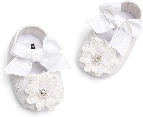 Miniatura 7 de Ohwawadi Zapatos de bebé para niña zapatos planos Mary Jane de princesa para vestido de boda zapatos de cuna para recién nacidos bebés bebés