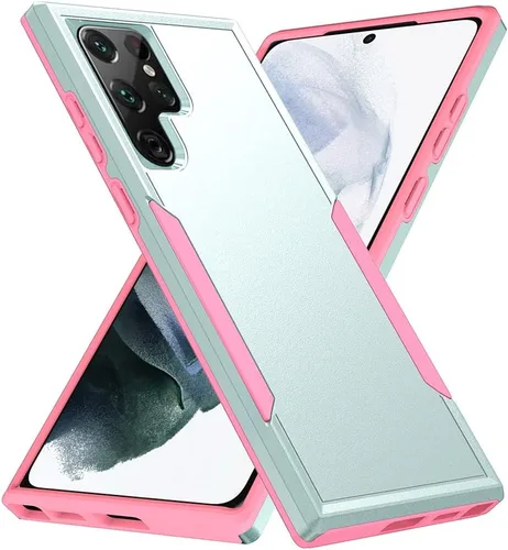 Miniatura 17 de Funda diseñada para Samsung S24 Ultra (no para S24 y S24 Plus), resistente, resistente, a prueba de golpes, soporte de carga inalámbrica, funda Azul