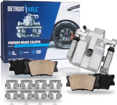 Detroit Axle - Kit de freno trasero para Toyota Camry 2012-2017, Avalon Lexus ES300h ES350 2013-2018, repuesto de pastillas de freno de cerámica de