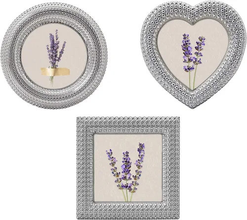 Juego de 3 portarretratos pequeños clásicos de 2.5 x 2.5 pulgadas para mesa, escritorio, marco de fotos, perfecto para decoración del hogar, boda,