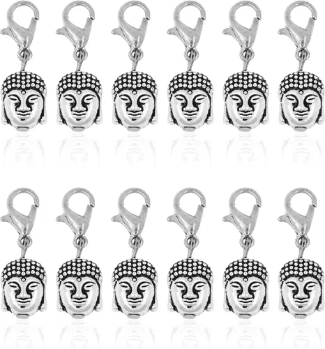 Miniatura 11 de Mandala Crafts Dijes de clip con cierre de langosta para pulsera, collar, joyería de bricolaje; 12 piezas surtidas