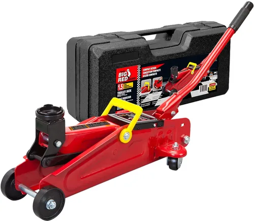 BIG RED T820014S Torin Torin Hydraulic Trolley Service / Floor Jack con molde de soplado Funda de almacenamiento, 1.5 toneladas (3,000 lb)