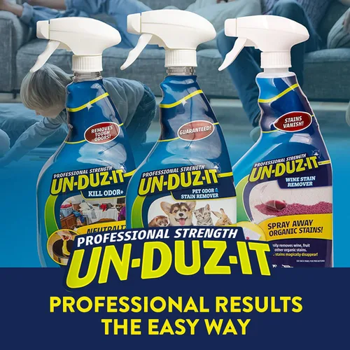 Miniatura 3 de Un-Duz-It Kill Odor+ desodorante en aerosol, eliminador de olores para alfombras, tapicería y superficies duras, botella de spray de 32 onzas