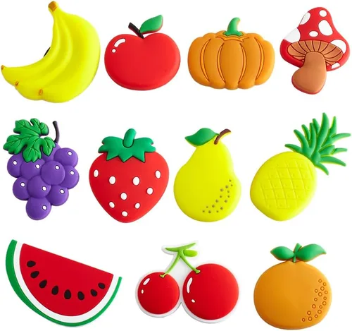 Pegatinas de imán de PVC impermeable para refrigerador, diseño de frutas cortadas, fijación fuerte para fotos, notas y decoraciones