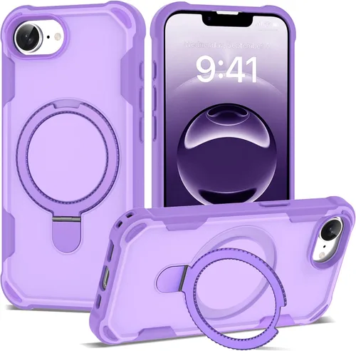 Miniatura 61 de Funda compatible con iPhone 12 y 12 Pro de 6.1 pulgadas con soporte de anillo magnético [protección militar contra caídas] [compatible con MagSafe]