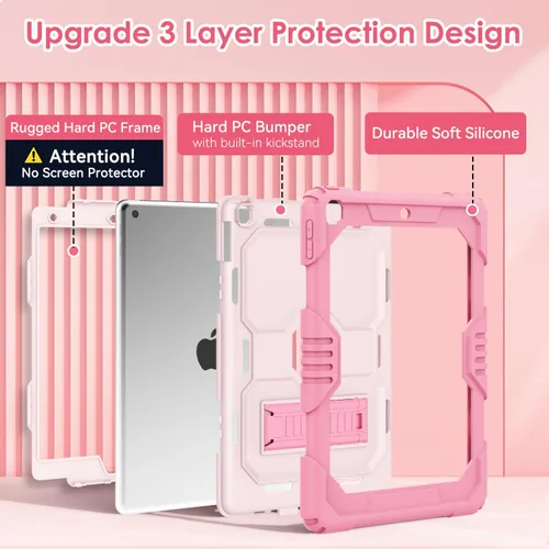 Miniatura 3 de Funda para iPad 9ª/ 8ª/ 7ª Generación 10.2 Pulgadas (2021/2020/2019), Funda Protectora Resistente a Golpes de Alta Resistencia para iPad 10.2