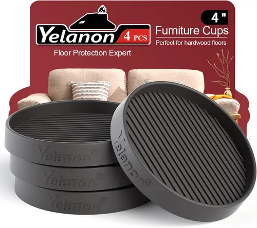 Miniatura 11 de Posavasos para muebles - 8 piezas, vasos de ruedas de muebles redondos de 2" - Almohadillas antideslizantes para suelos de madera dura, pinzas