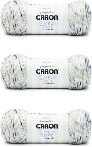 Miniatura 53 de Caron Simply Soft Abyss Speckle Yarn - Paquete de 3 unidades de 141 gramos/5 onzas - Acrílico - 4 medianos (peinado) - 235 yardas - Tejido/ganchillo