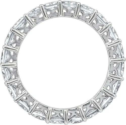 Miniatura 5 de Tienda Essentials Anillo de plata de ley con corte princesa hecho con circonita cúbica Infinite Elements (anteriormente colección Tienda)