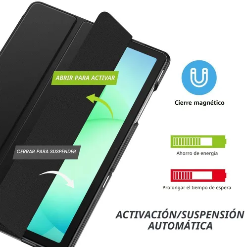 Miniatura 3 de MoKo Funda para Galaxy Tab A9+/A9 Plus de 11 pulgadas 2023, Funda Protectora Inteligente Delgada con Soporte y Carcasa Trasera Translúcida de PC