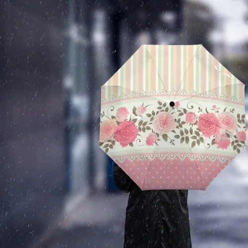 Miniatura 3 de DHDM Sunshade Parasol Umbrella Fully-automatic Eight Strands Foldable Rain Umbrella for Women